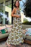 Tie Shoulder Maxi Dress Mucky Olive